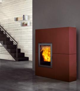 Edilkamin Blade Staal - Bordeaux