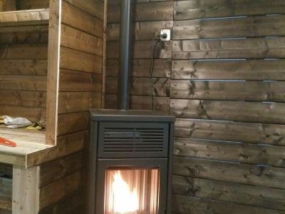 Edilkamin Slide in stoere setting.